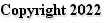 Copyright 2022